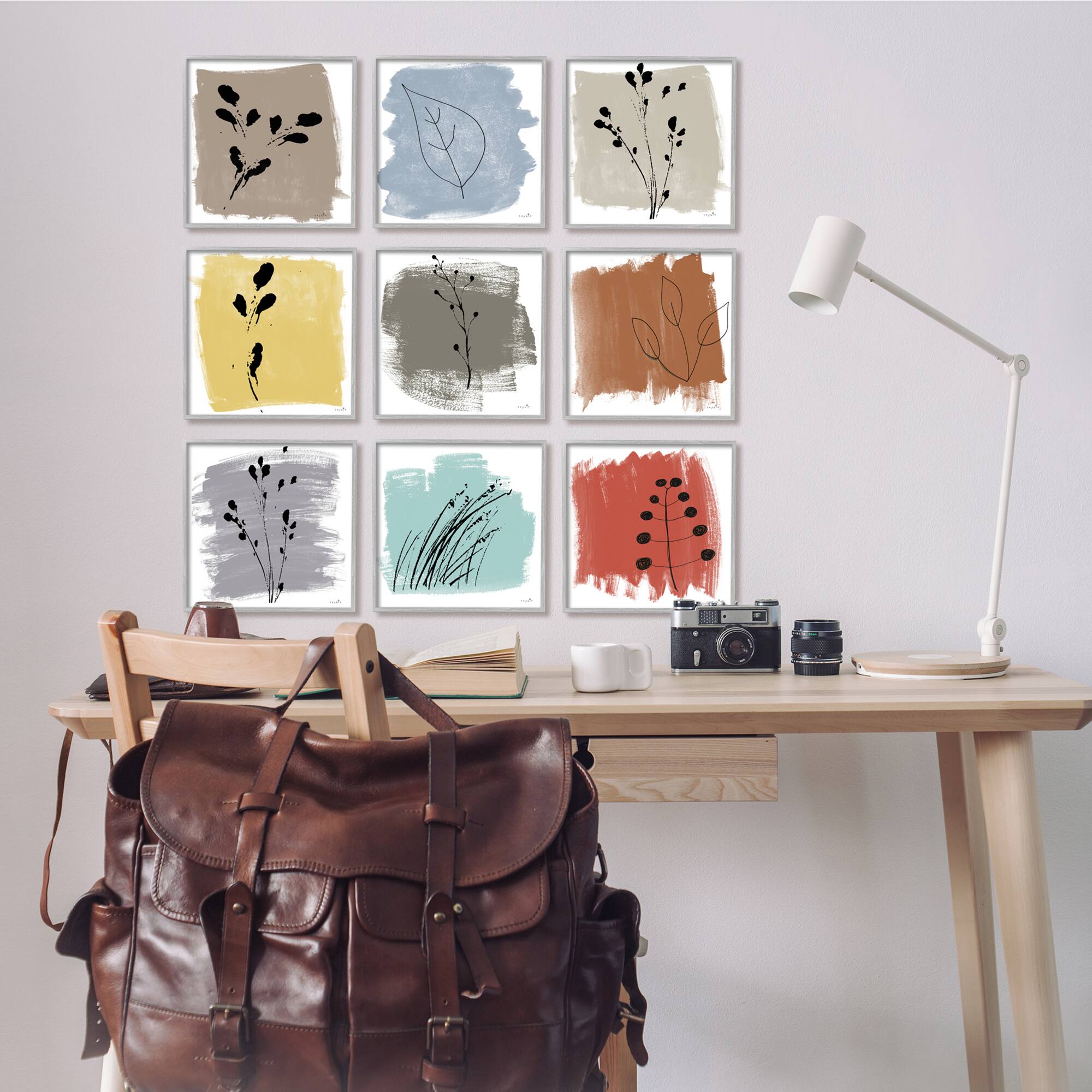 Stupell Industries Abstract Plants Expressive Modern Botanicals Paint Stroke Pattern Framed Wall Art